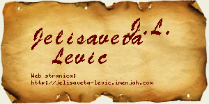 Jelisaveta Lević vizit kartica